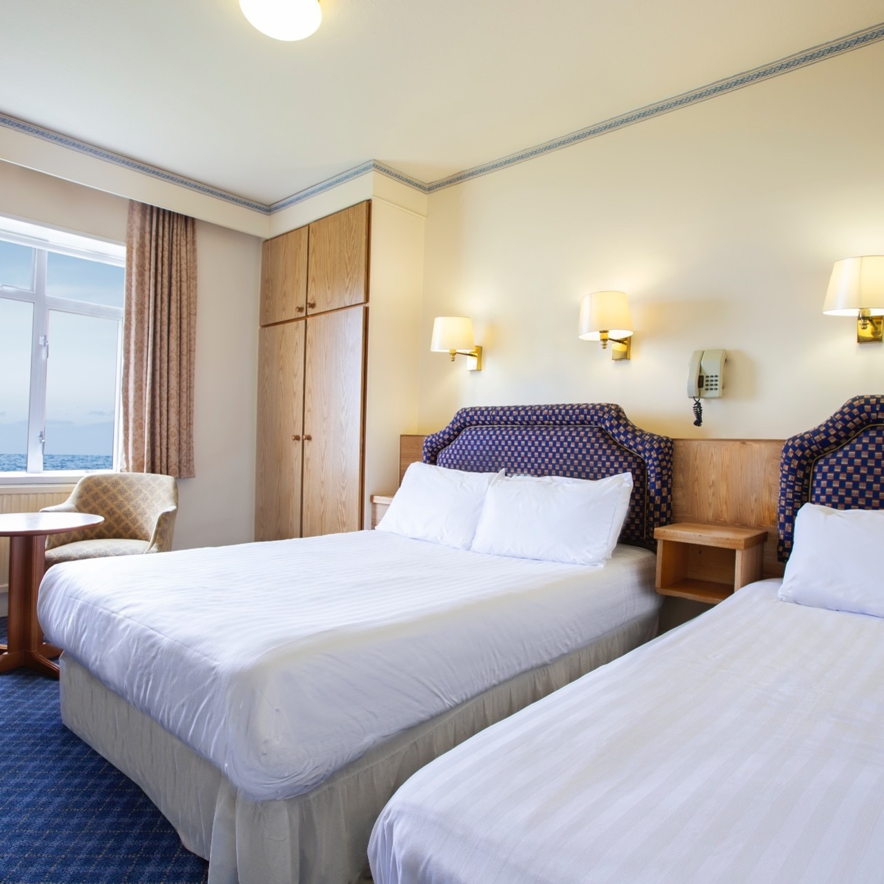 Double room with sea view at the Livermead Cliff Hotel